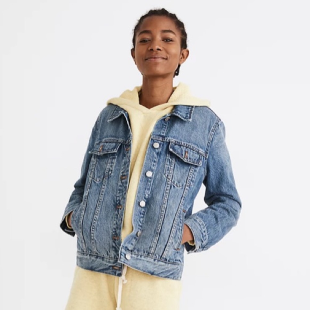 Madewell women’s jean jacket, Sm.